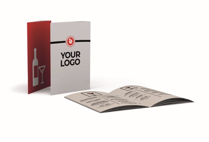 restaurant menu with logo