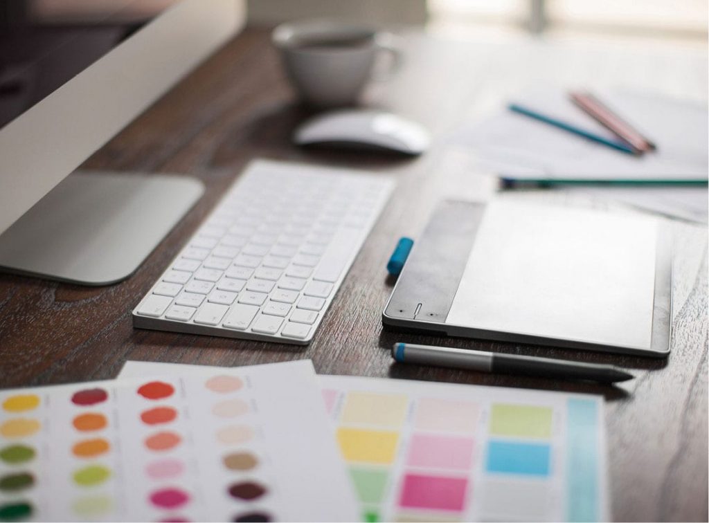 sketch pad with color pencils