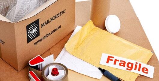boxes with fragile label