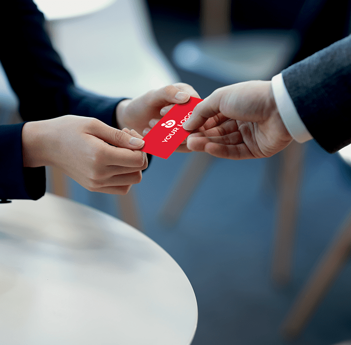 business people handing out business card