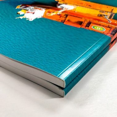 blue corporate booklet